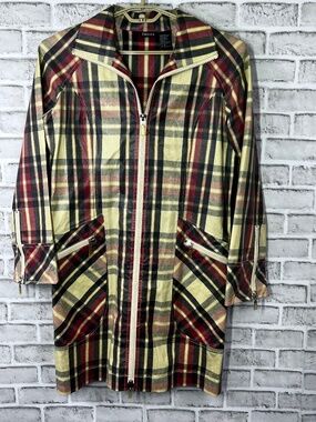 |•BELIZA•| Plaid Rain Coat Size Medium